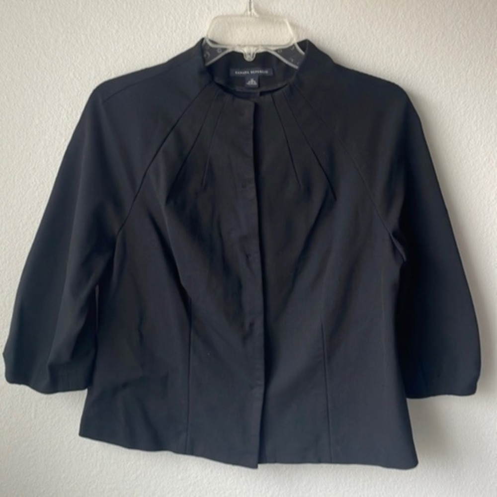 Banana Republic jacket black size 12 Column dressing puffy sleeve